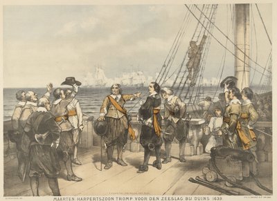 Maarten Tromp før starten af ​​slaget ved Duins, 1639 Maarten Harpertszoon Tromp, før søslaget ved Duins 1639 (titel på objekt) af Charles Rochussen