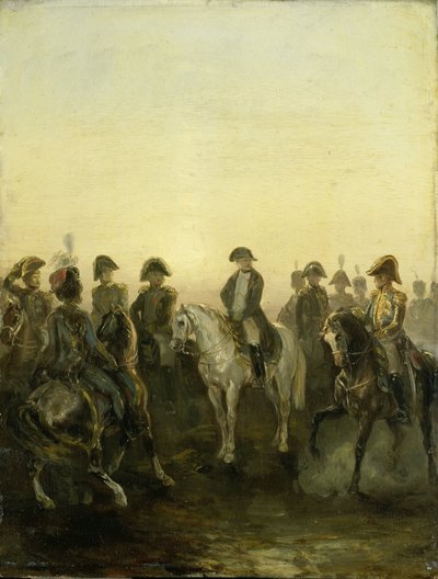 Napoleon med sit personale af Charles Rochussen