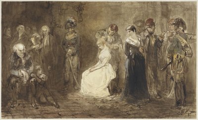 Prinsesse Elisabeth af Frankrig i fængsel, 10. maj 1794 af Charles Rochussen