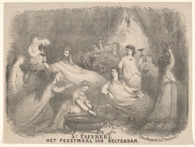 Scene fra skuespillet Belshazzar