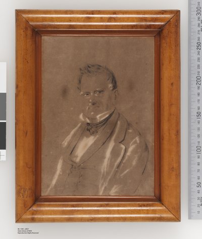 Portræt af Joseph Raphael, ca. 1852 (blyant, pastel og kul på papir) af Charles Rodius
