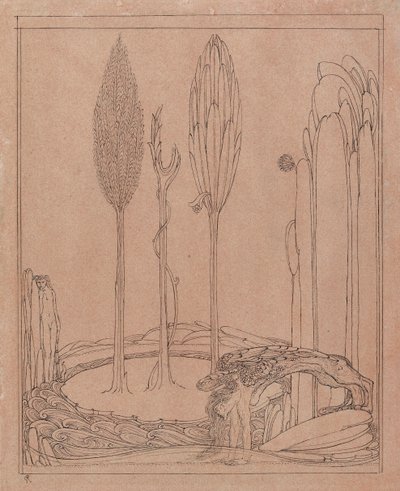 Crouching by the Marge, slutningen af det 19. århundrede af Charles S Ricketts