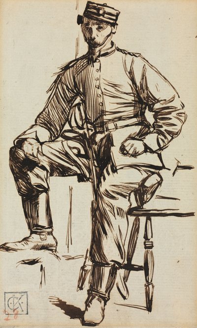 Charles Keene som frivillig af Charles Samuel Keene