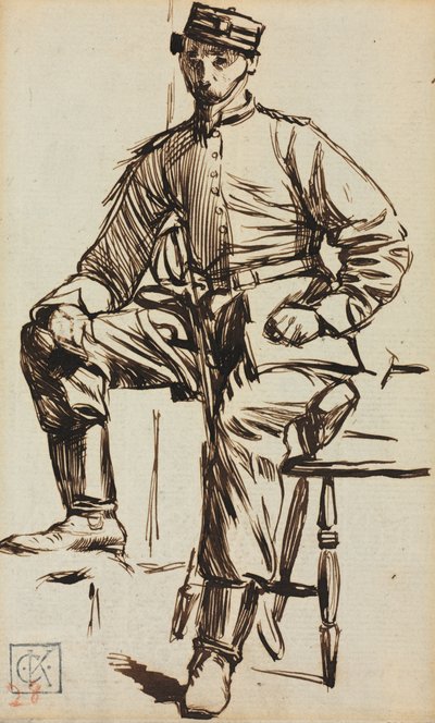 Charles Keene som frivillig. af Charles Samuel Keene