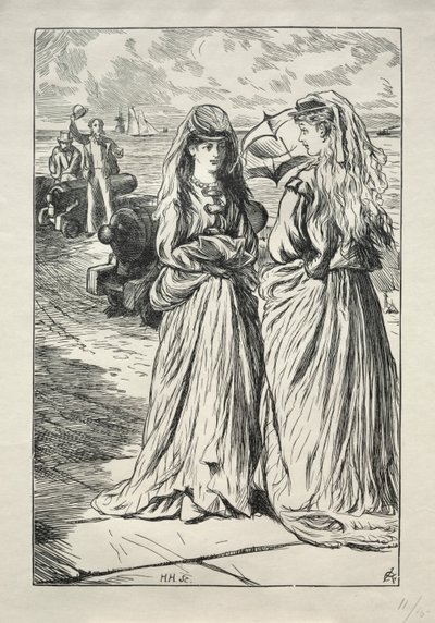 Lady Nelly - flirten af Charles Samuel Keene