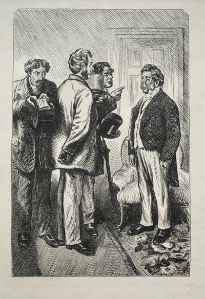 Vores juletyrkiet, hr. Bobsby bekymret af Charles Samuel Keene