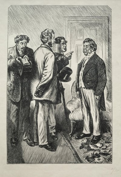 Vores juletyrkiet, Mr. Bobsby bekymret, 1868. af Charles Samuel Keene