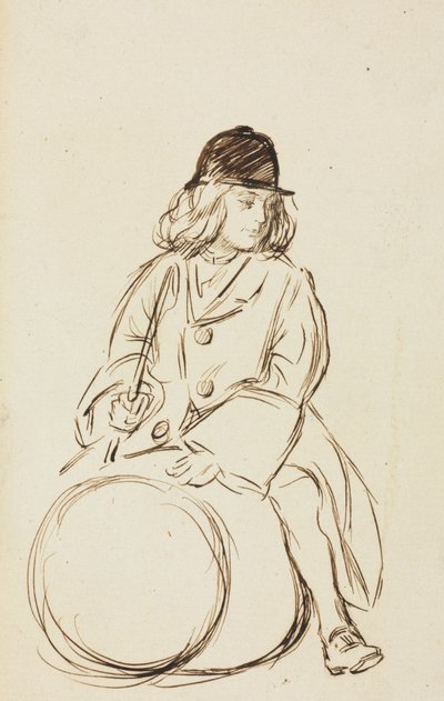 Portræt af Lille Corbauld. af Charles Samuel Keene