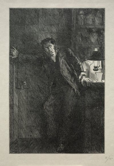 Frakken med pelsforet, 1869. af Charles Samuel Keene