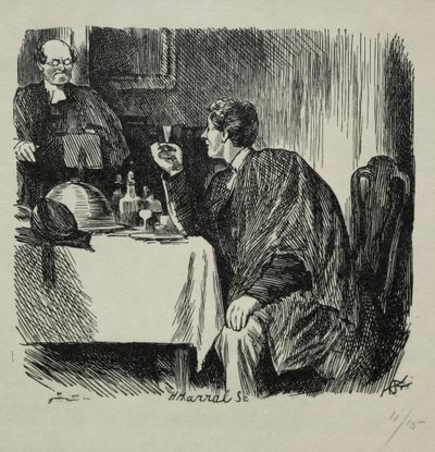 Tomkins Degree Supper og hvordan det endte, 1868. af Charles Samuel Keene