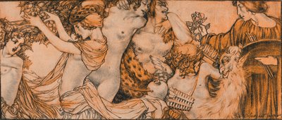 En illustration fra Rubaiyat af Omar Khayyam, c20. århundrede 1914-1915 af Charles Sergeant Jagger