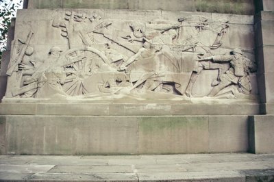Detalje fra Royal Artillery Memorial 1914-18, 1925 (Portland-sten) af Charles Sergeant Jagger