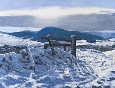 Borders Snow, 2012 (olie på lærred) af Charles Simpson