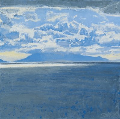 Dark Sea, Rum, 2015 (olie på lærred) af Charles Simpson