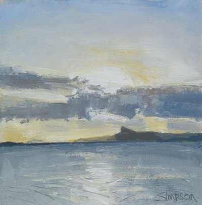 Eigg, 2013 (olie på lærred) af Charles Simpson