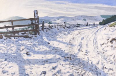 January Track, 2017 (olie på lærred) af Charles Simpson