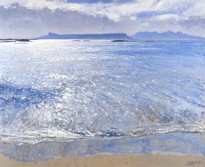 Sen eftermiddag, Eigg  Rum, 2013 (olie på lærred) af Charles Simpson