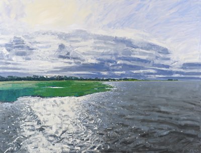 October Light, Aberlady, 2012 (olie på lærred) af Charles Simpson