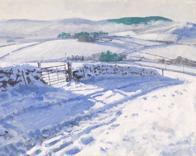 Sne: Mist on the Hills, 2016 (olie på lærred) af Charles Simpson