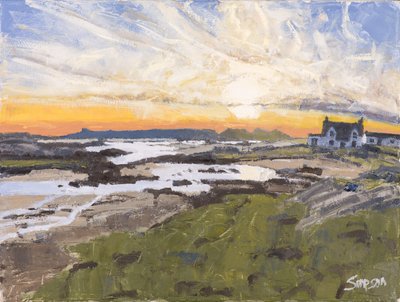 Stream to the Sea, 2016 (olie på lærred) af Charles Simpson