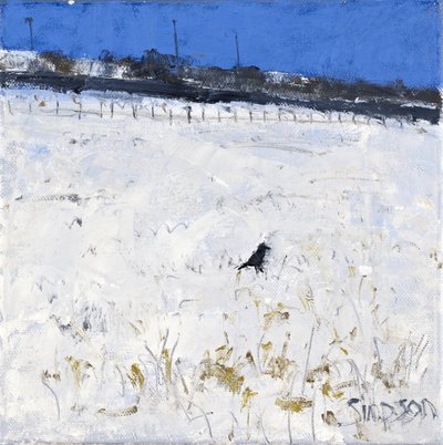 Winter Crow, 2011 (olie på lærred) af Charles Simpson