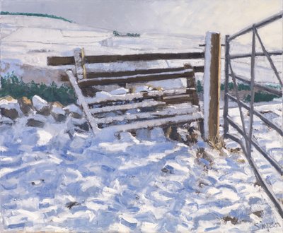 Winter Gate, 2017 (olie på lærred) af Charles Simpson