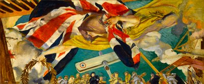 Studie til loftsmaleri i Great Hall of Institute of Civil Engineers, ca. 1919 af Charles Sims