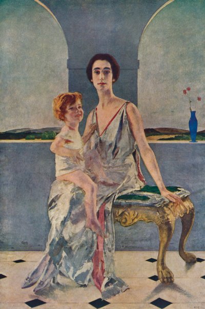 Grevinden af Rocksavage og hendes søn, 1922 1935 af Charles Sims