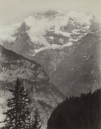 Jungfrau, Udsigt fra Murren, Schweiz af Charles Soulier