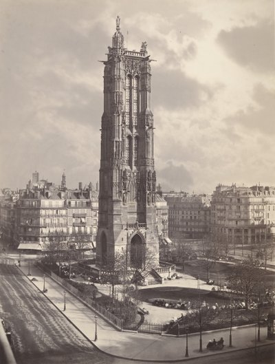 Tour St. Jacques La Boucherie i Paris, ca. 1867. af Charles Soulier