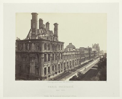 Paris Fire (Tuileries Palace, Marsan Pavilion) af Charles Soulier
