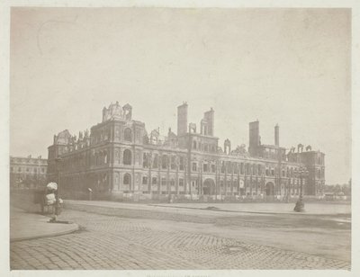 Paris Fire (The Facade of City Hall), fra serien "Paris Incendié" af Charles Soulier