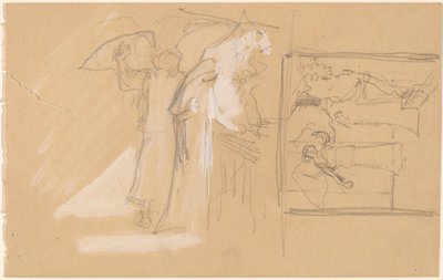 Undersøgelser for et panel af Charles Sprague Pearce