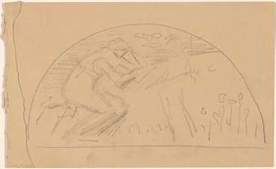 Studie for en Lunette [recto] af Charles Sprague Pearce
