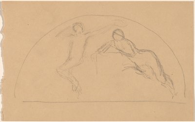 Studie af figurer i en Lunette af Charles Sprague Pearce