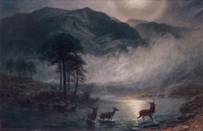 The River Crossing (olie på lærred) af Charles Stuart