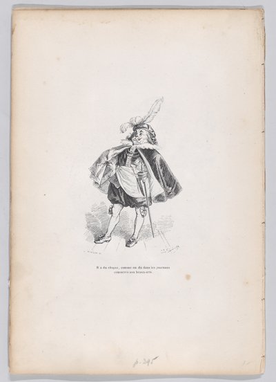 Han har hver af dem, som man siger i tidsskrifterne om den skønne kunst fra Scen..., ca. 1837-47. af Charles Tamisier