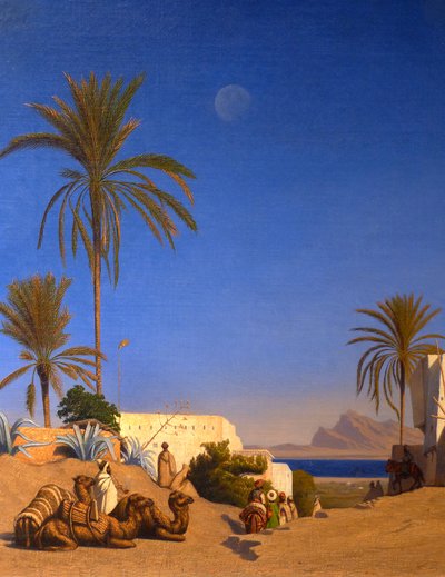 Algerisk landskab (detaljer) af Charles Theodore (1814 88) Frere