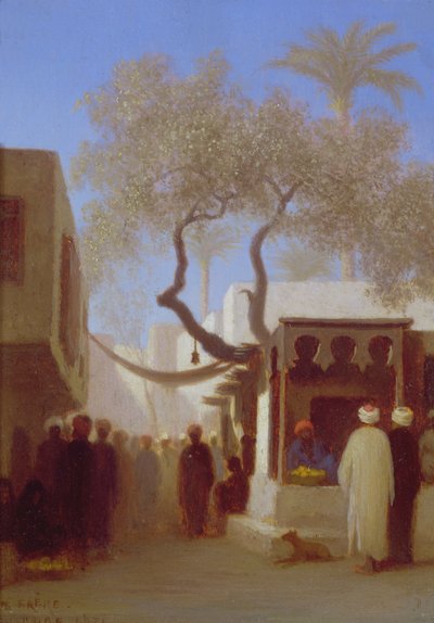 Markedsscene i Kairo af Charles Theodore Frere