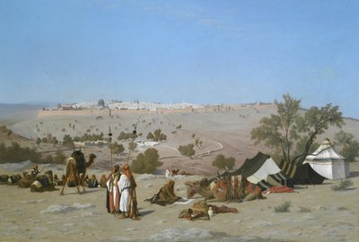 Jerusalem fra Oliebjerget, i 1880. af Charles Theodore Frere
