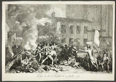 Indtagelse af Bastillen, 14. juli 1789 af Charles Thevenin