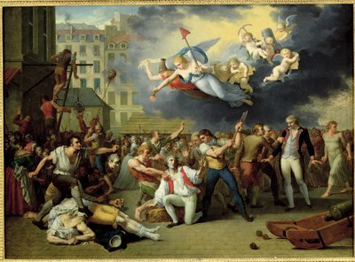 Massakren på Marquis de Pellepont, 14. juli 1789 af Charles Thevenin