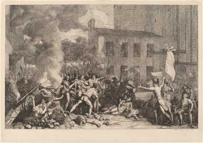 Stormning af Bastillen, 14. juli 1789 af Charles Thevenin