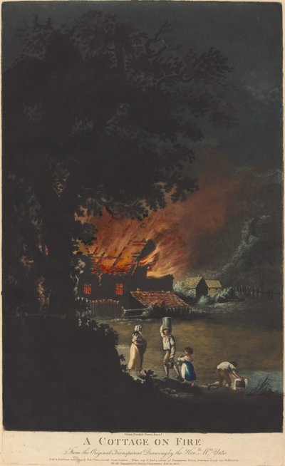 Et sommerhus i brand af Charles Turner