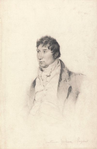 En portrætundersøgelse til indgravering af gentleman Jackson af Charles Turner