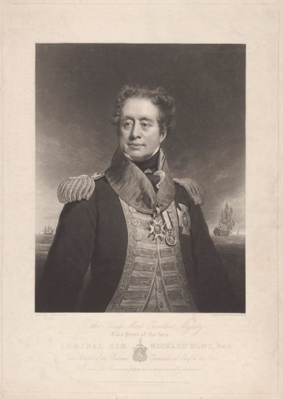 Admiral Sir Richard King af Charles Turner