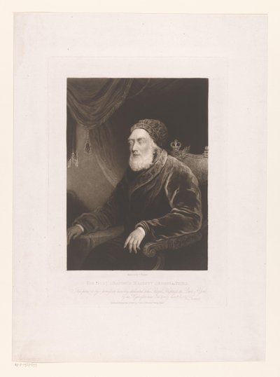 Portræt af George III af Det Forenede Kongerige Hans allernådigste Majestæt George den Tredje (titel på objekt) af Charles Turner