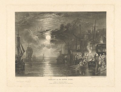 Skjolde ved floden Tyne af Charles Turner