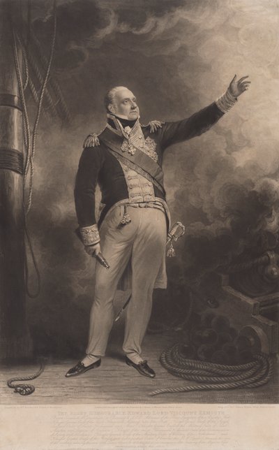 Den ærede Edward Lord Viscount Exmouth af Charles Turner