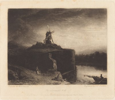 Møllen af Charles Turner after Rembrandt van Rijn